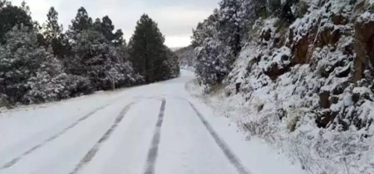 Cierres carreteros en Chihuahua por nevadas