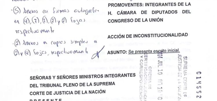 Oposición parlamentaria impugna reformas a leyes de Amparo y de Amnistía