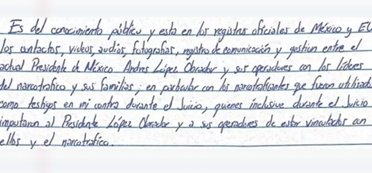 Genaro García Luna rompe el silencio desde prisión y acusa a AMLO: «Tengo pruebas de sus vínculos con el narco»