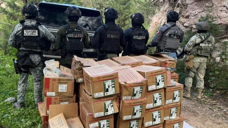 Aseguran miles de explosivos a narcos en Chihuahua